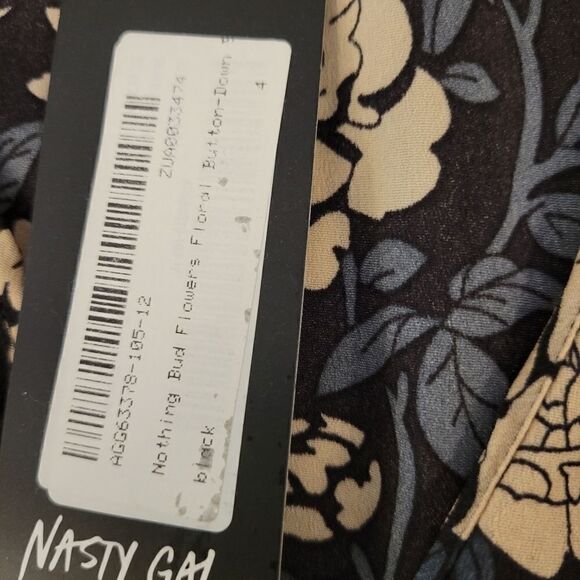 Nasty Gal Collection Black/tan floral Size 4 NWT - Picture 7 of 10